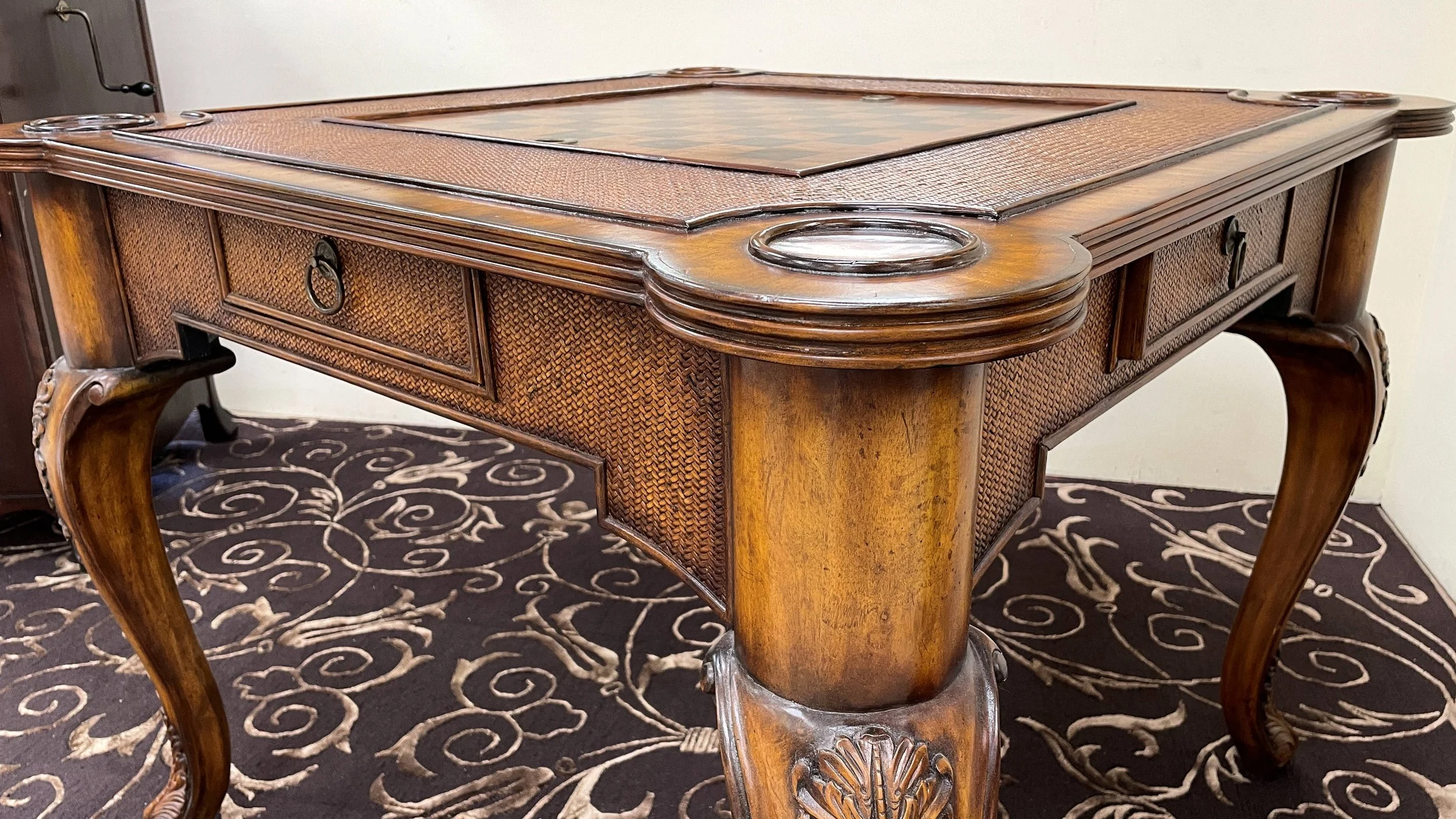 Encore Furniture Gallery-Maitland Smith Carved Wood, Rattan, and